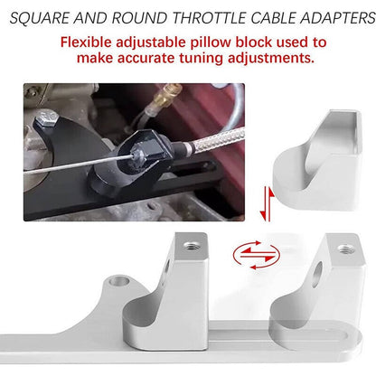 Solidspare Aluminum Throttle Cable Carb Bracket For Holley 4150 4160 Carb 350 400 SBC New