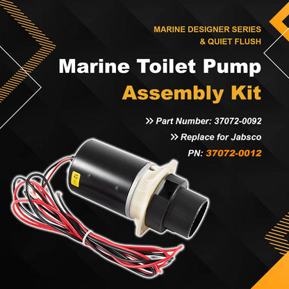 Solidspare Replace 37072-0092 Motor Pump 12V Quiet Flush & Designer Series Electric Toilets