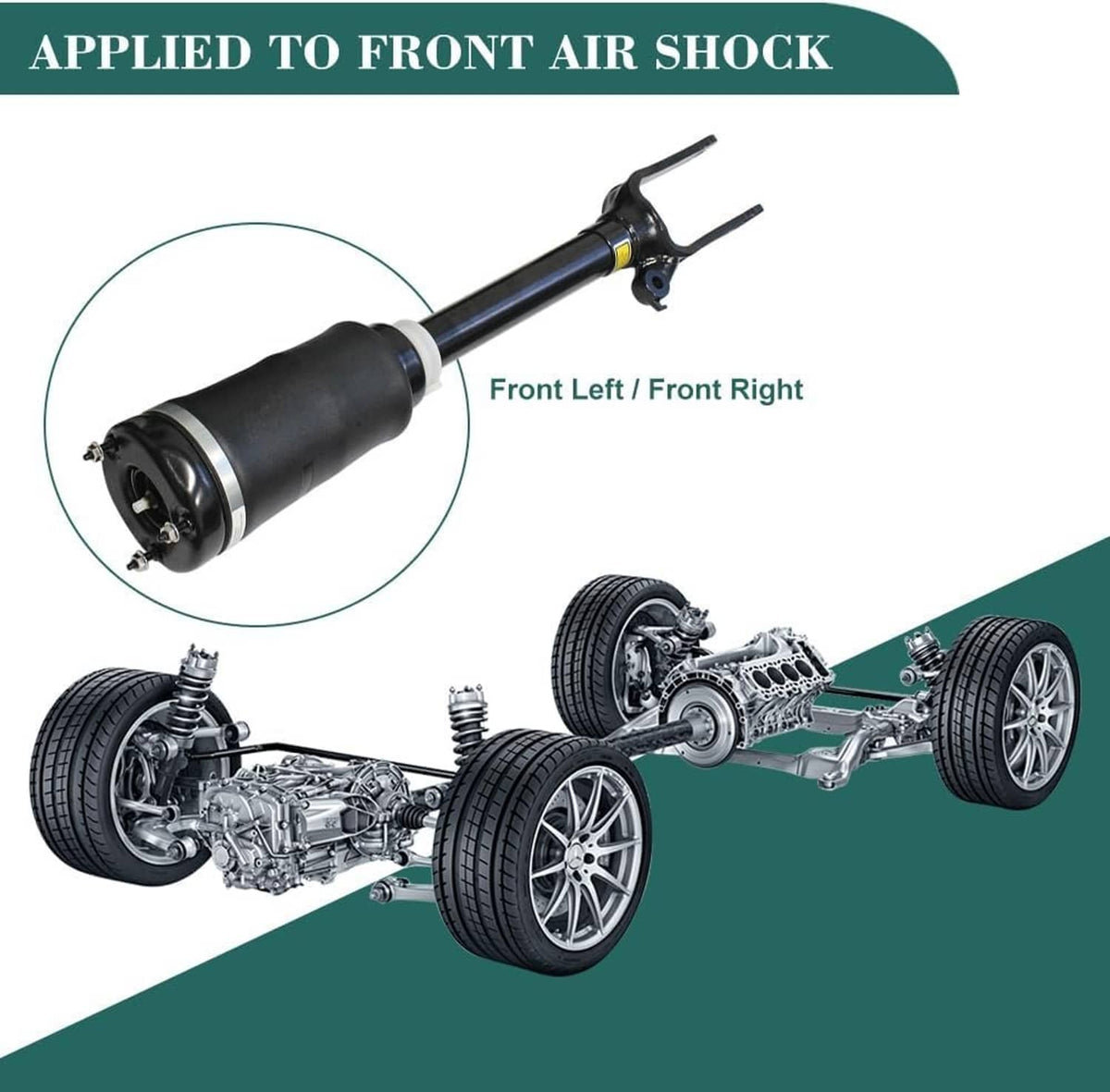 Solidspare 2Pcs Front Air Suspension Shock Strut for Mercedes W164 GL350 GL450 1643206113