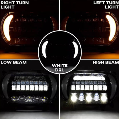 Solidspare LED Headlight Running Light Turn Signal DRL Kit For 2015-2024 Harley Road Glide