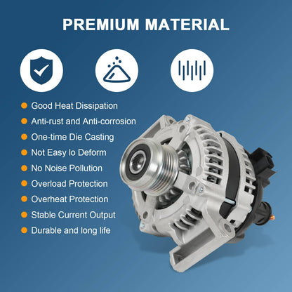 Solidspare Alternator For 11682 Chevrolet Malibu 2013-2015 2.5L 2016-2019 2.0L 104210-1962