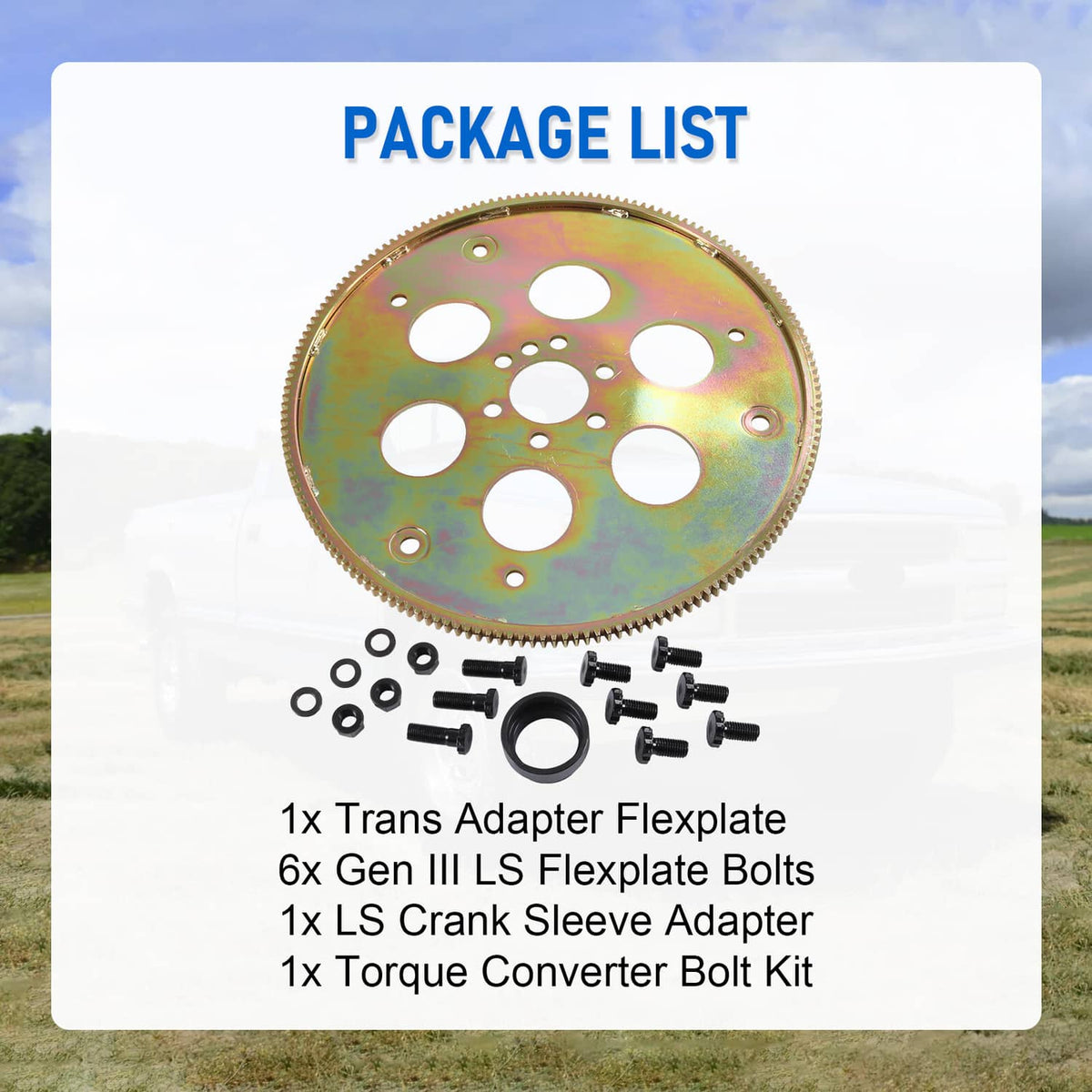 Solidspare Transmission Adapter Kit for Gen III GM LS V8 TH350 700R4 4.8L 5.3L 6.0L truck