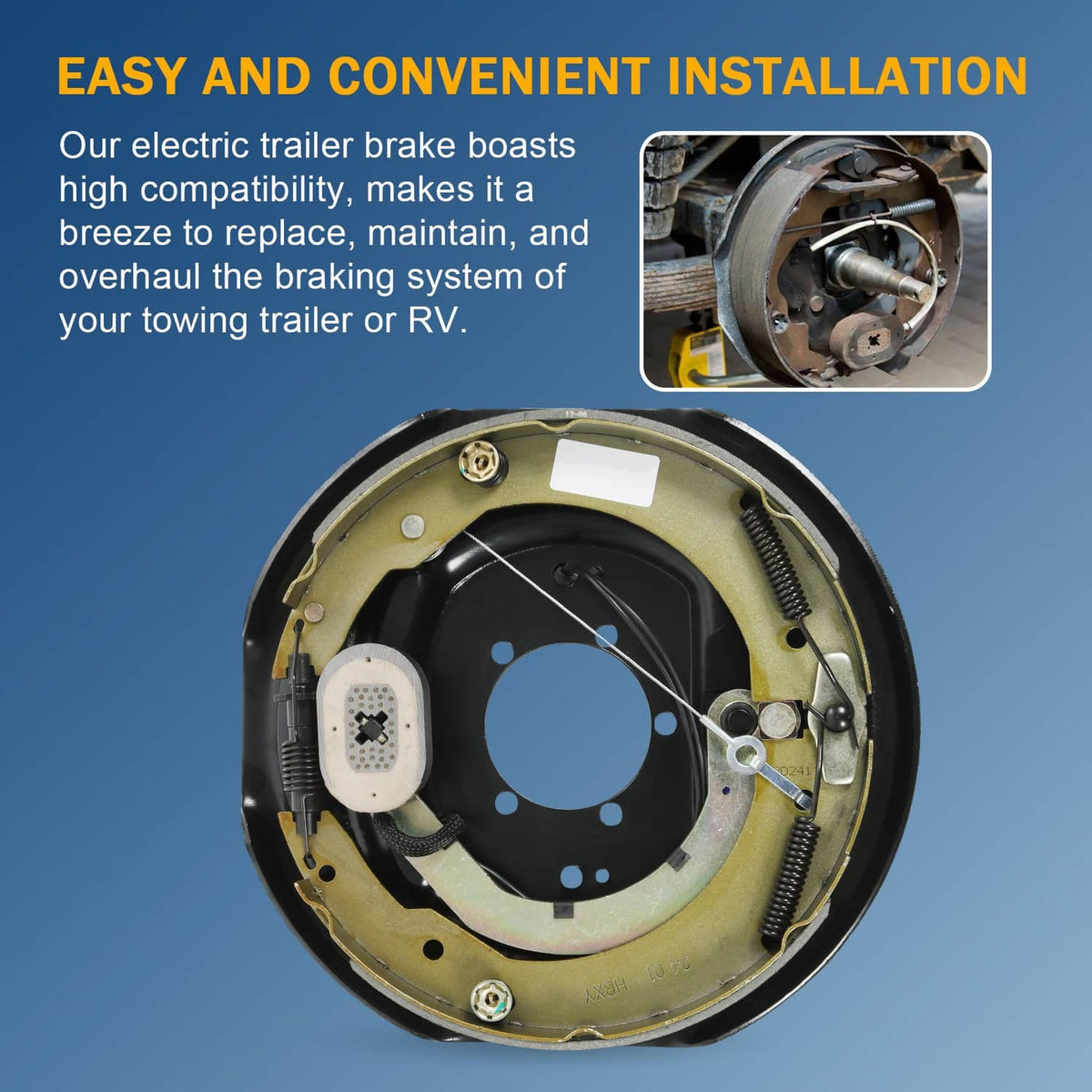 Solidspare For Dexter Nev-R-Adjust 7000 Self 12" 2 Set Trailer Backing Plate Brake Electric