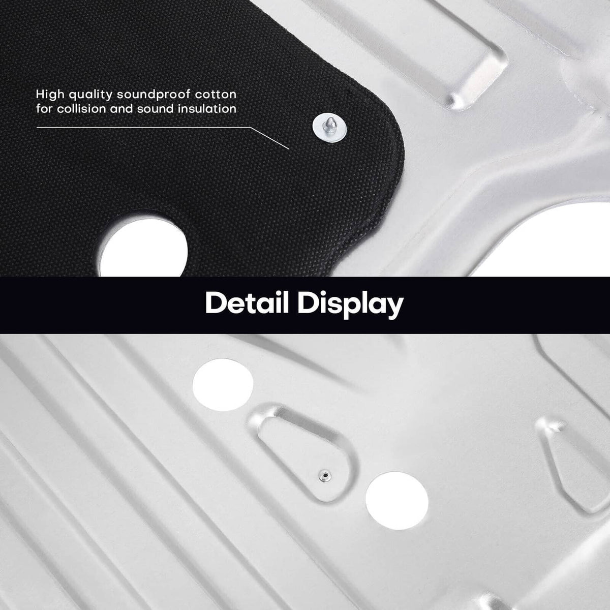 Solidspare Car Front Engine Splash Guard Under Car Shield Cover For 2016-2021 Honda Civic