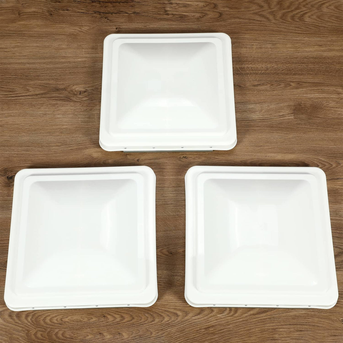 Solidspare (3) pcs White 14" X14" RV Roof Vent Cover Trailer For fresh air construction