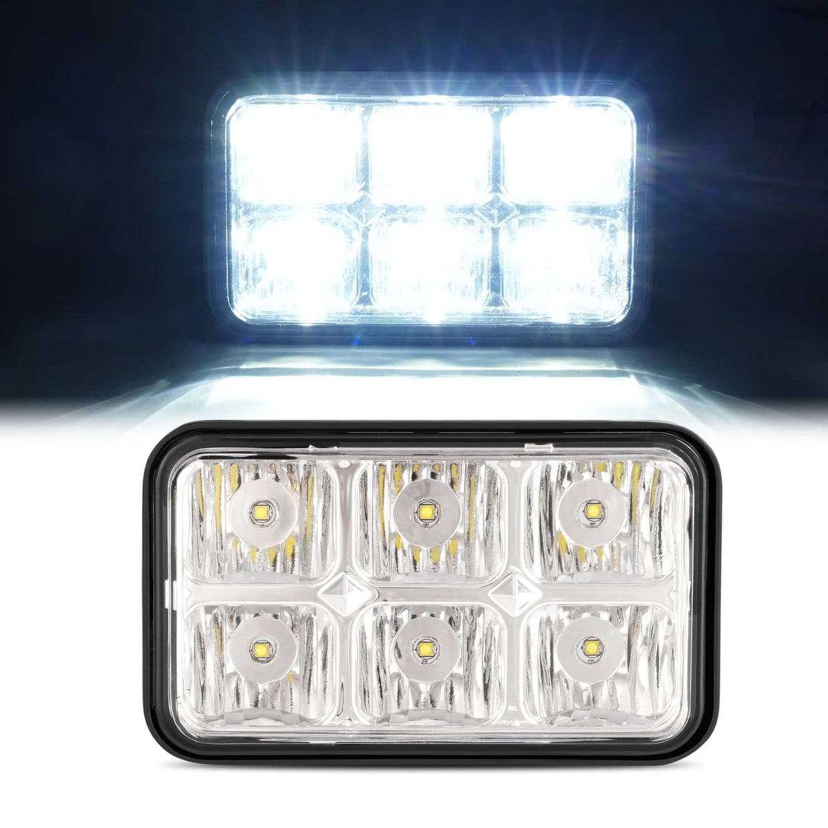 Solidspare Golf Cart LED Headlight Assembly For EZGO Workhorse Marathon 80-94 ST350 96-Up