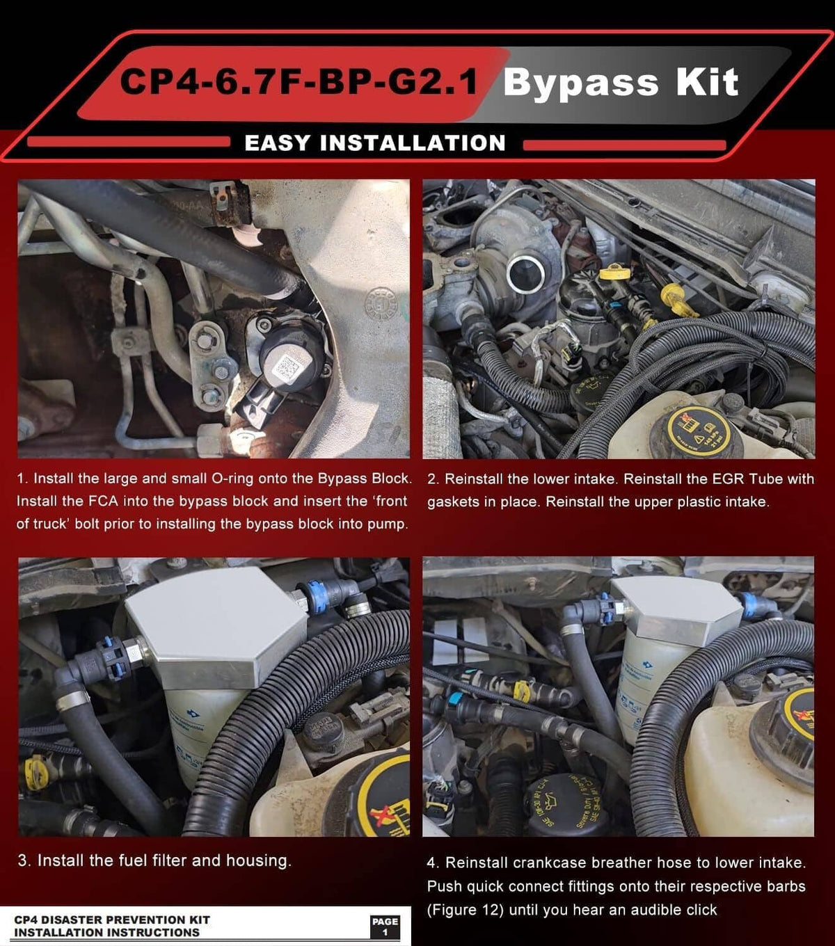Solidspare For 2011-2022 Ford 6.7L Powerstroke Disaster Prevention Bypass Kit Gen2.1 CP4.2