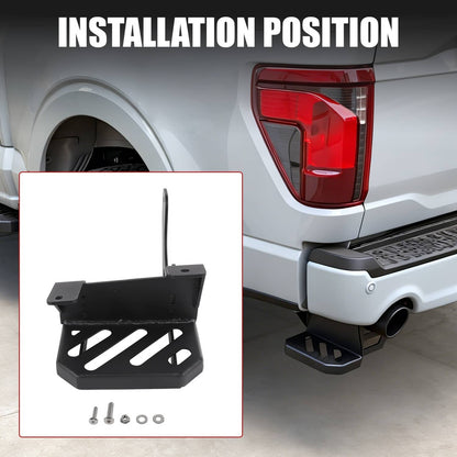 Solidspare Rear Bed Step For 2024-2026 Ford F150 F-150 Tailgate Bed Rear Bumper Side Step