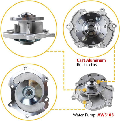 Solidspare Water Pump for 2007-2016 GMC Acadia Buick Enclave Chevy Traverse 3.6L 12618472