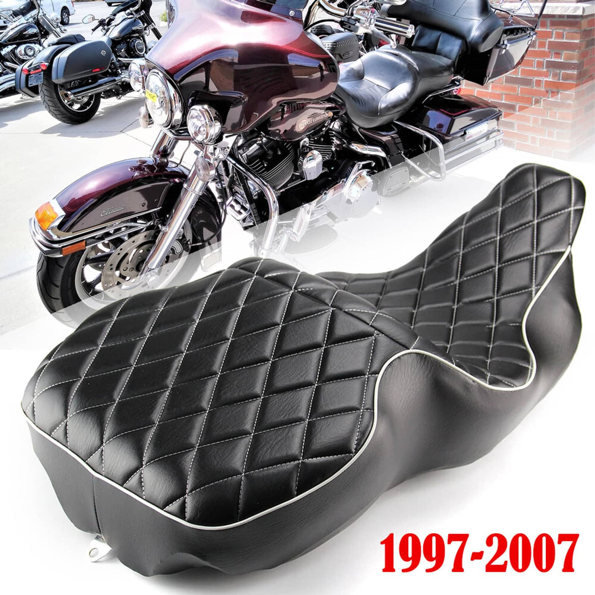 Solidspare For Harley Electra Glide Ultra Classic Standard 1997-2007 Rider & Passenger Seat