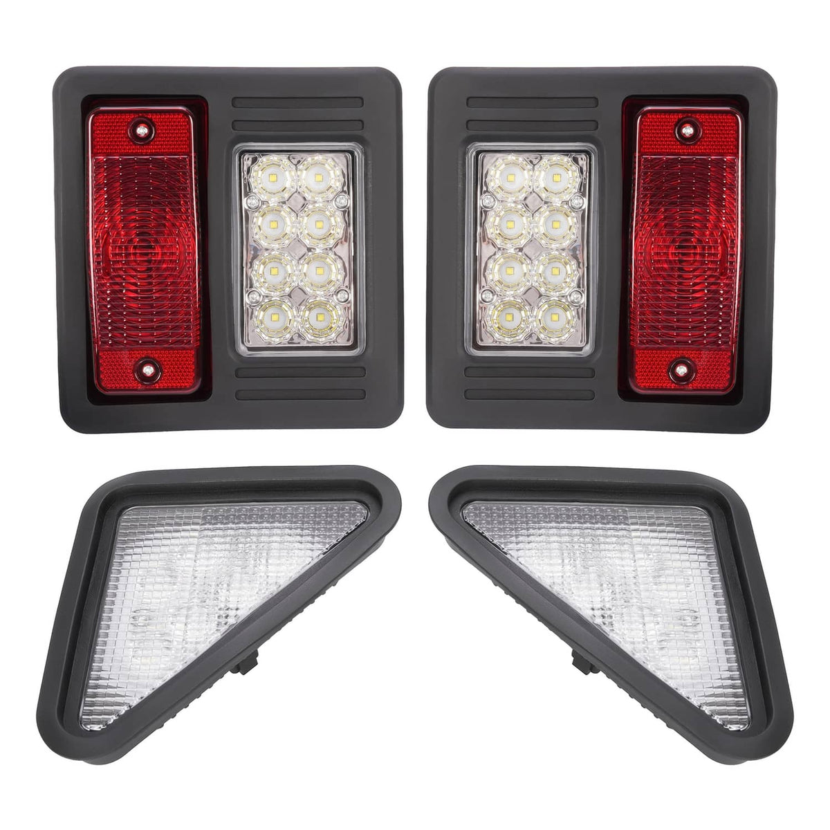 Solidspare 4x LED Headlight Tail Exterior Light Kit For Bobcat Skid Steer Loader