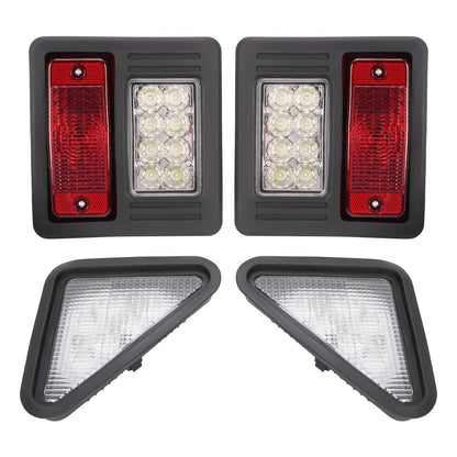 Solidspare 4x LED Headlight Tail Exterior Light Kit For Bobcat Skid Steer Loader