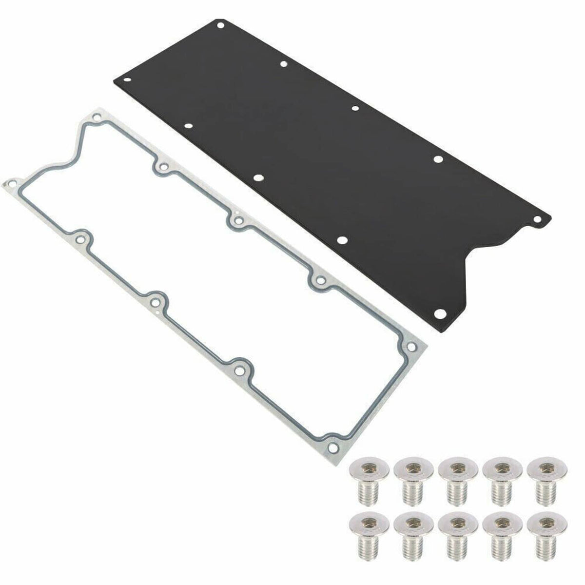 Solidspare Billet Knock Sensor Delete LS6 LSX & GASKET Plate For LS Gen 3 VALLEY PAN Cover