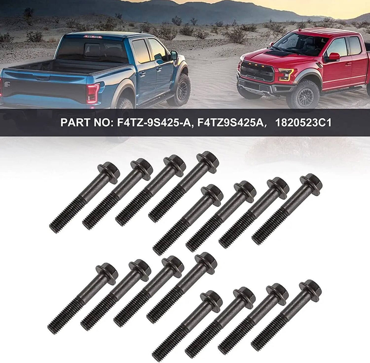 Solidspare 16pcs Manifold Bolt Kit For 1994-2003 Ford F250 F350 7.3L Powerstroke Diese New
