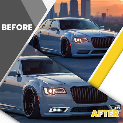 Solid Spare Pair LED Chrome Fog Lights Driver Passenger Side For Chrysler 300 2015-2024 2021