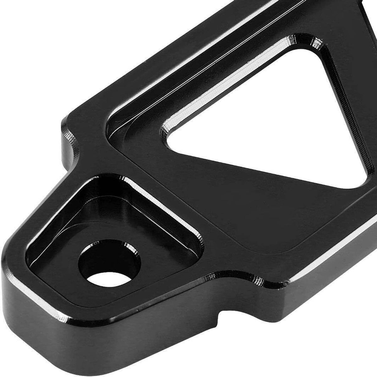 Solidspare Aluminum Black Car Battery Hold Tie Down Bracket Mount Kit + 10'' J-Hooks Bolts