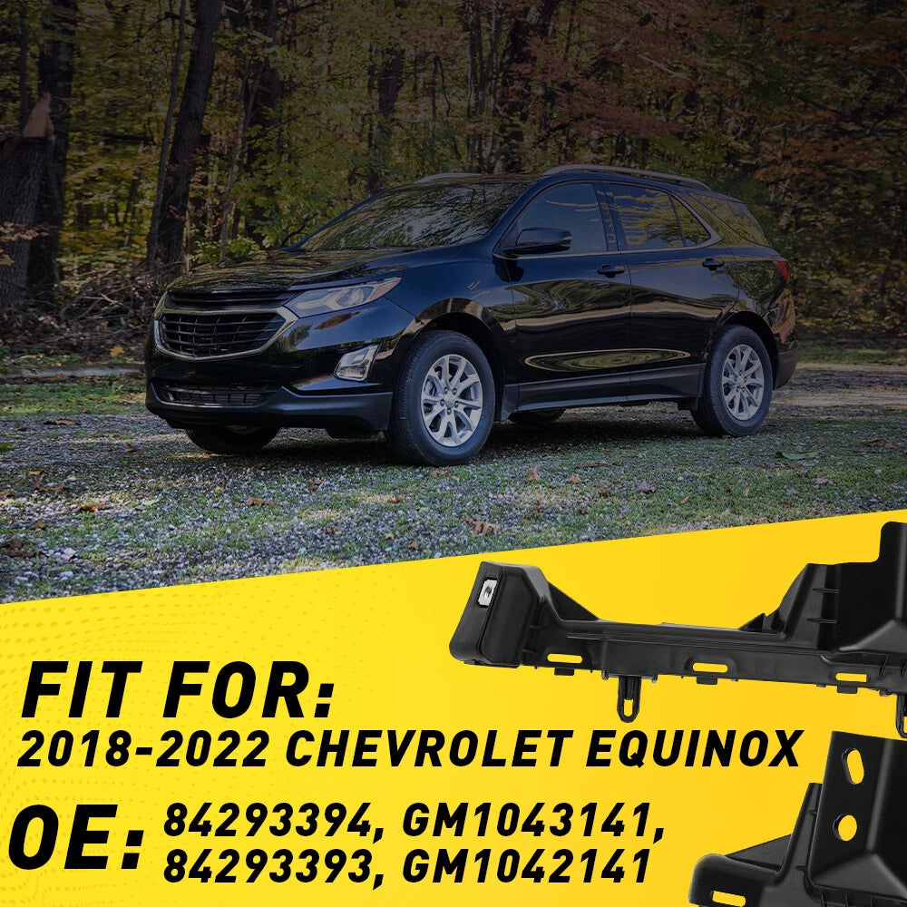 Fit 2018-2022 Chevrolet Equinox Front Bumper Reinforcement &Pair Support Bracket