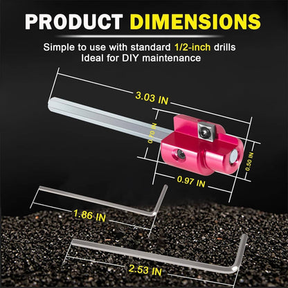 Solidspare Premium 1/2'' PVC Pipe Reamer with 1/4-Inch Hex Shaft, Plastic Pipe Fitting Ream