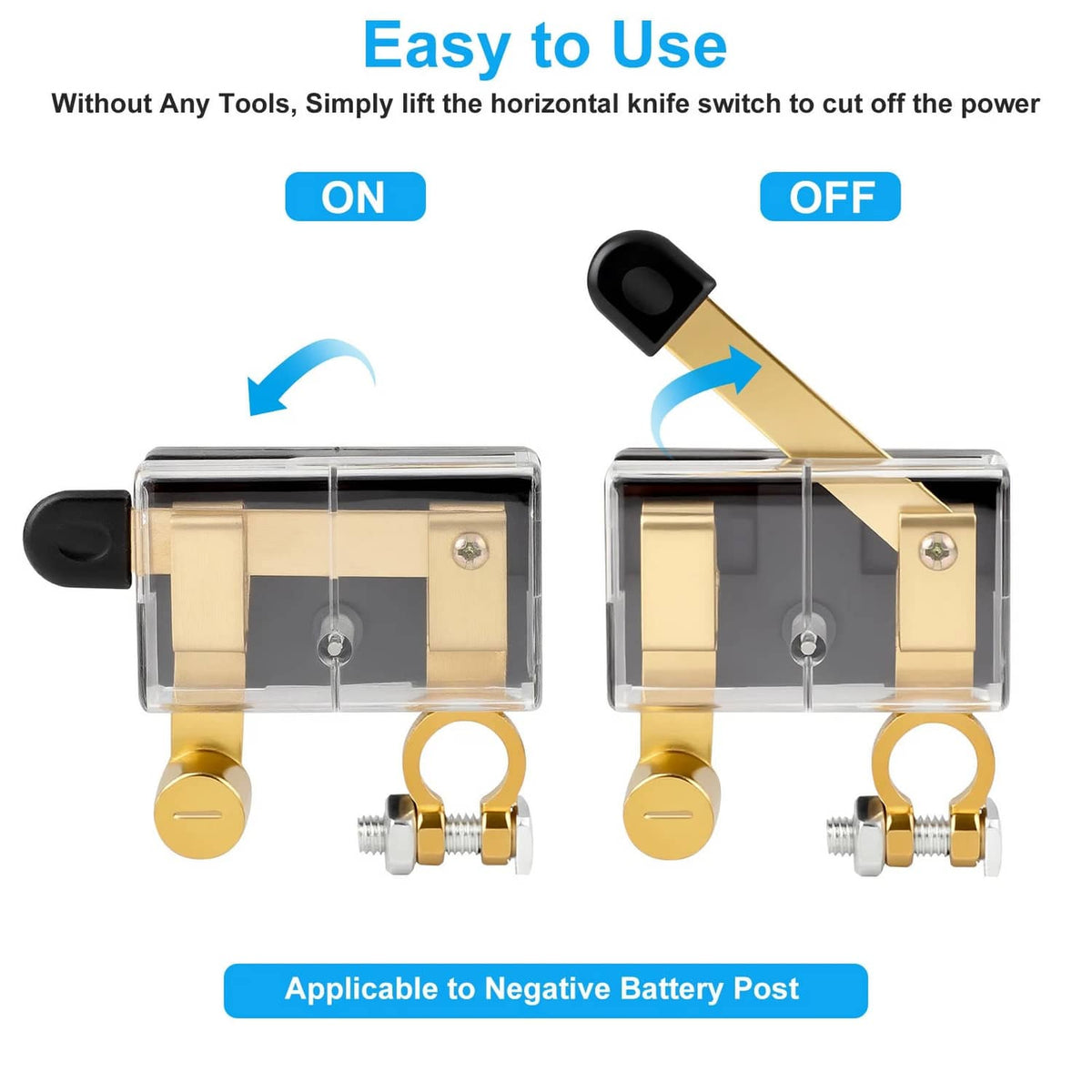 Solid Spare 2Pcs 12/24V Battery Cut-Off Disconnect Top Post Switch Isolator Kill For Car RV