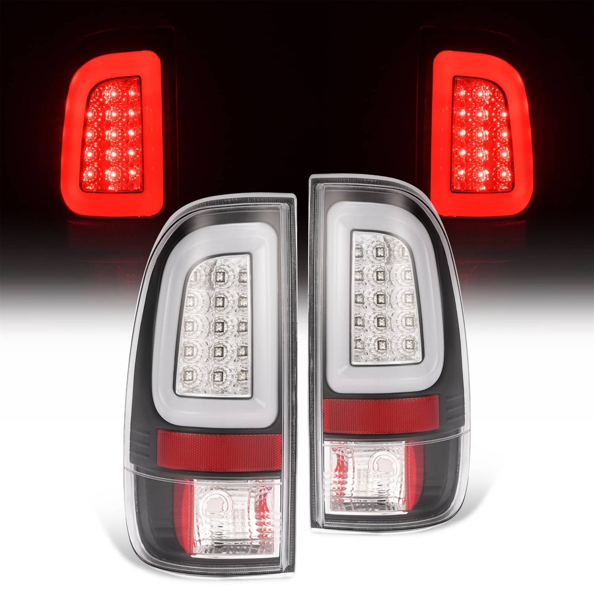 Solid Spare Pair Clear LED Tail Light Brake Lamps For Ford F250 F350 SD Super Duty 2008-2016