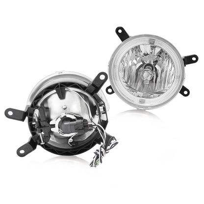 Solid Spare For Ford Mustang GT 2005-2009 Clear Halo Fog Lights Driving Bumper Lamps Pair