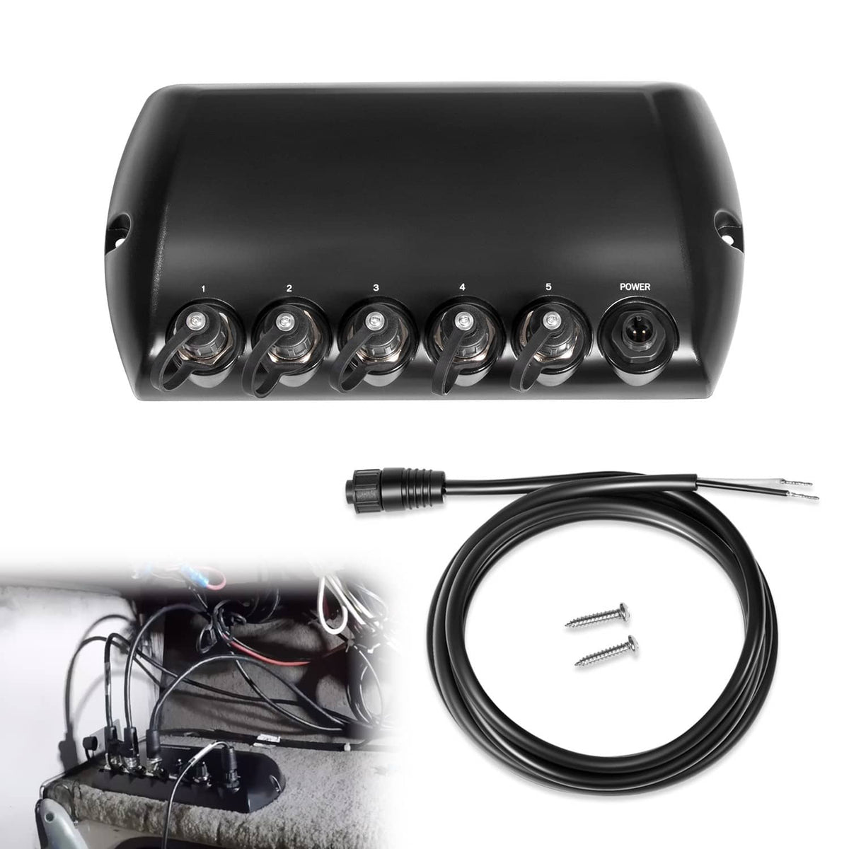 Solidspare 408450-1 5 Port Ethernet Switch, Black - Replace for Humminbird AS ETH 5PXG