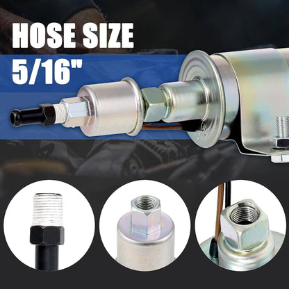 Solidspare Universal Electric Fuel Pump Carburetor 12V 5-9 Psi Cars Trucks Tractors E8012S