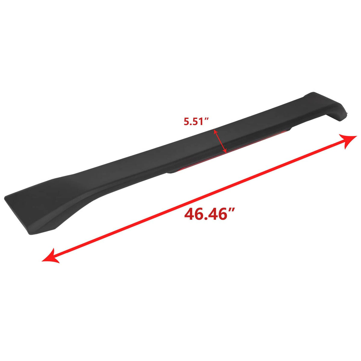 Solid Spare For 12-15 Honda Civic 4DR SI Paintable Trunk Spoiler Wing LED Brake Light Lamp