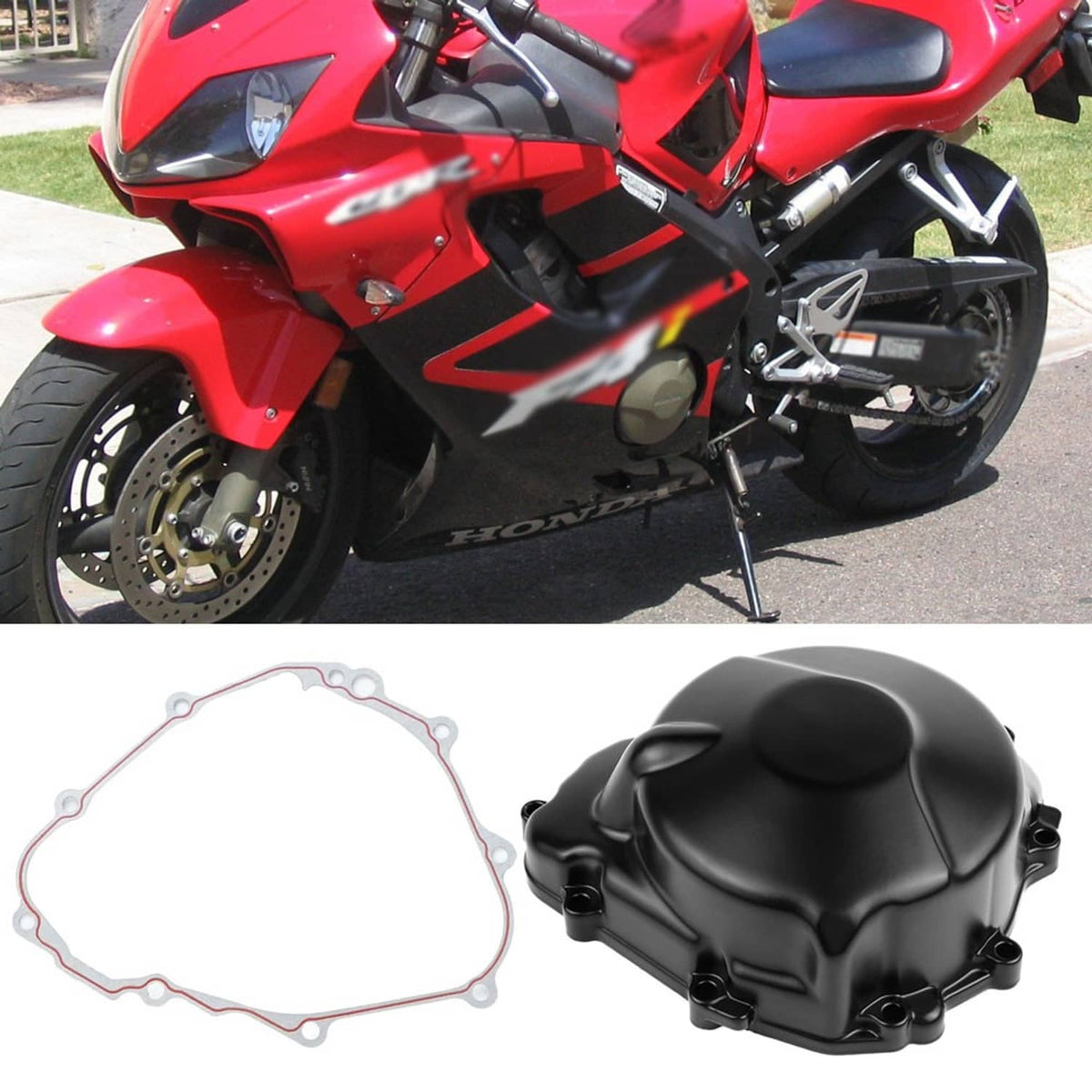 Solidspare Left Engine Crankcase Stator Cover Fits For Honda CBR600 F4I 2001-2006 Aluminum