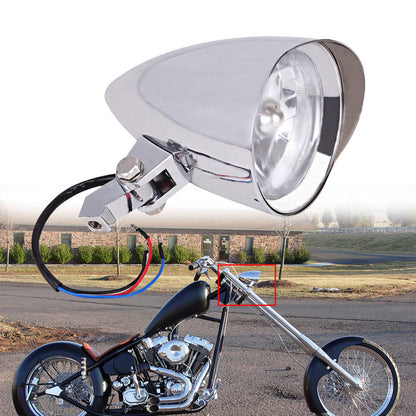 Solidspare Motorcycle Bullet Headlight For Harley Dyna Sportster XL Softail Bobber Chopper