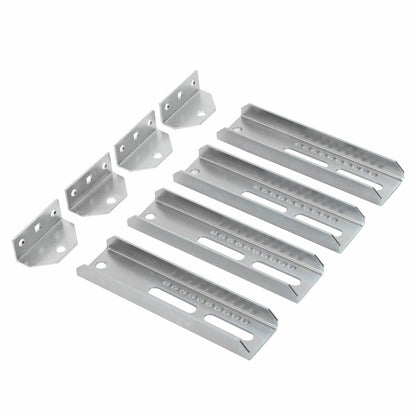 Solidspare 8PCS 10" Galvanized Swivel  Boat Trailer Vertical Bunk Board Brackets Bolster