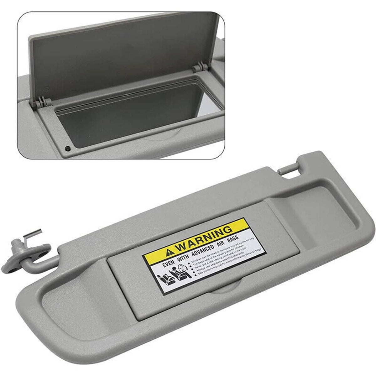 Solidspare Sun Visor Left Driver Side for Honda Civic 2006-2011 Light Gray 83280-SNA-A01ZC
