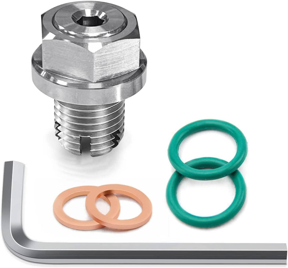 Solidspare M18 1-1.5x15mm Oil Drain Plug Self-tapping Piggyback Stainless Steel Repair Kit