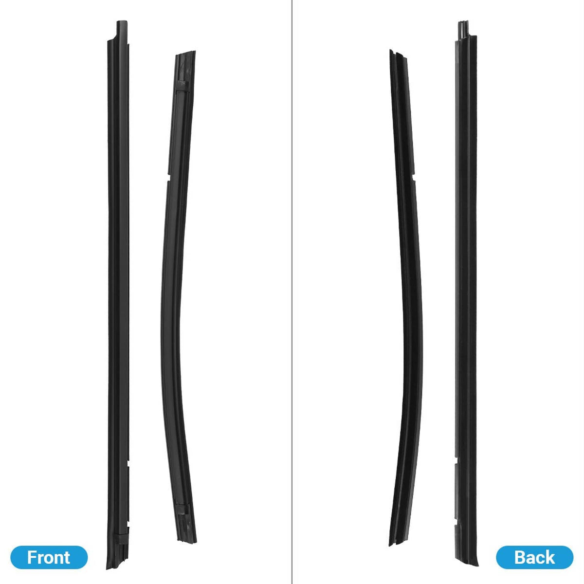 Solidspare 4Pcs Window Weatherstrip for Toyota Tacoma 2005-2015 Weatherstrip Trim Seal Belt