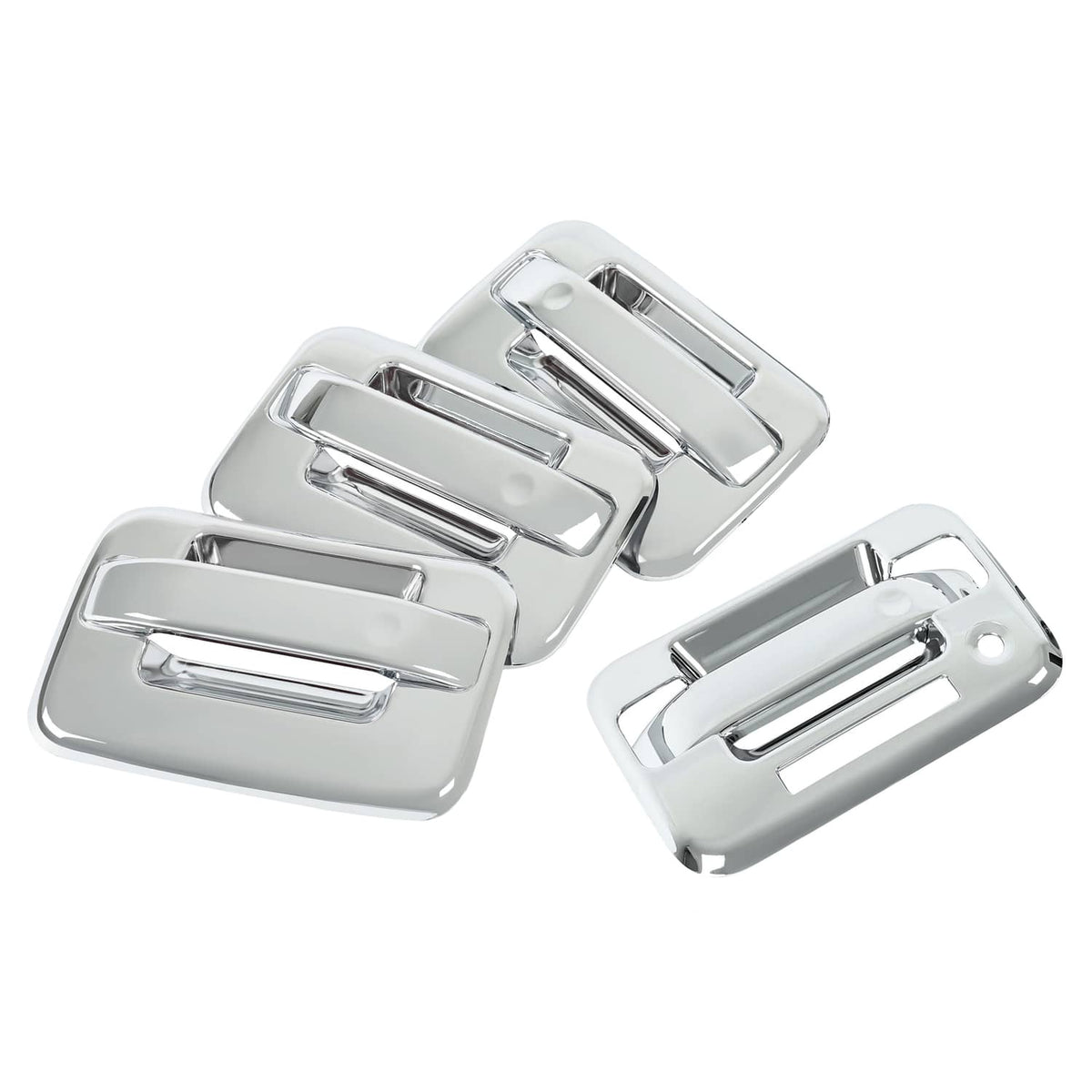 Solid Spare For Ford F-150 F150 4DR 2004-2014 Crew Cab Chrome Door Handle Cover ABS w/KeyPad