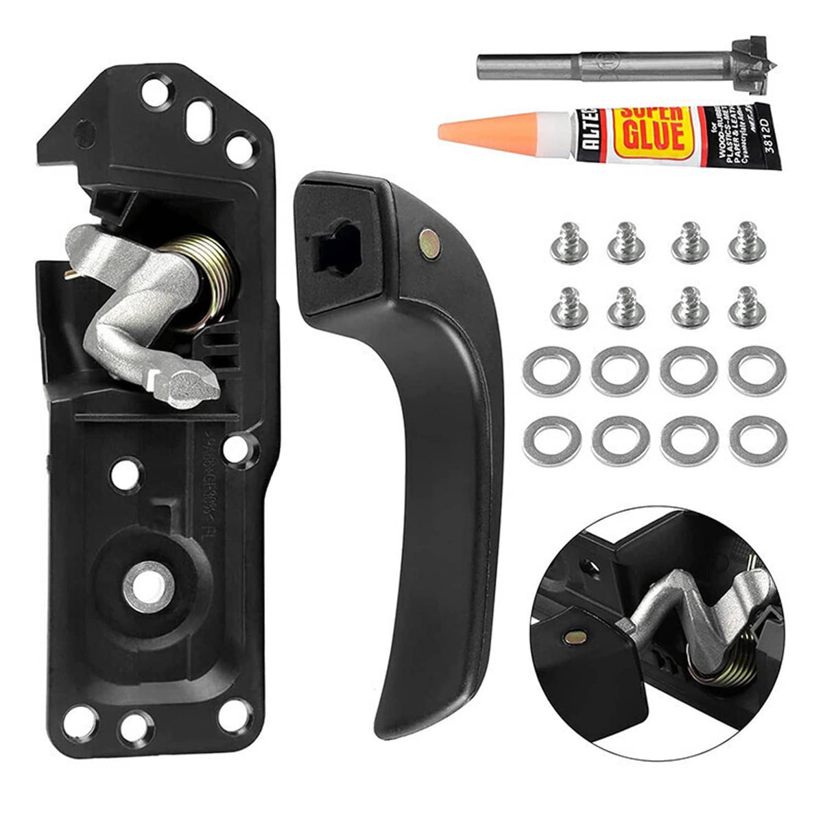 Solidspare Driver Interior Inside Door Handle Repair Kit For 2007-13 Chevy Sierra Silverado