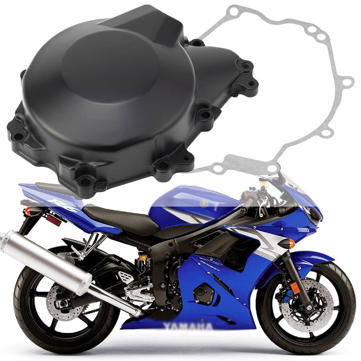 Solidspare Left Engine Stator Cover Crankcase For Yamaha YZF-R6S 2006-2010 YZF-R6 2003-2005