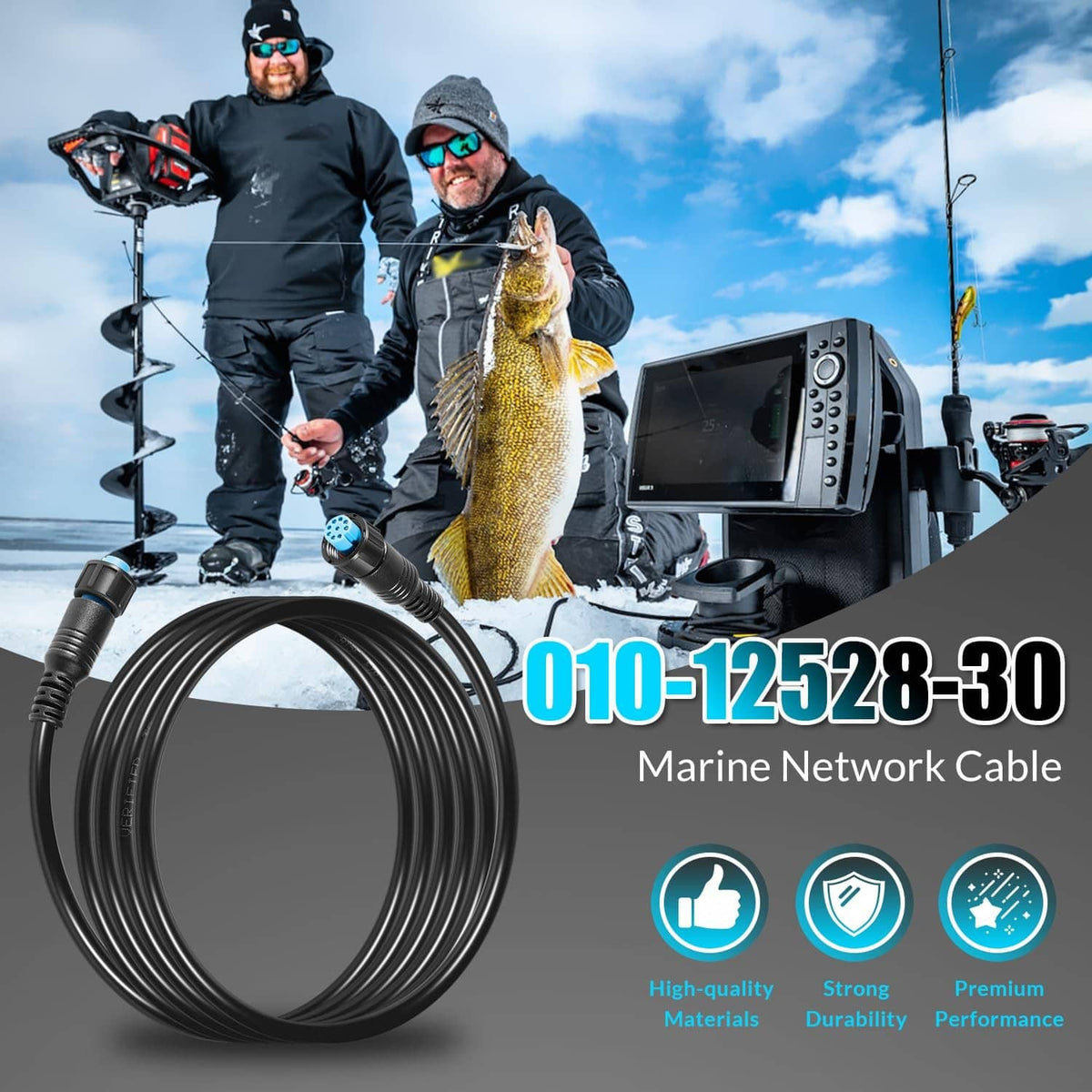Solidspare 010-12528-30 Marine Network Cable 6.5 ft./2 m, Small Connector, for GLS 10