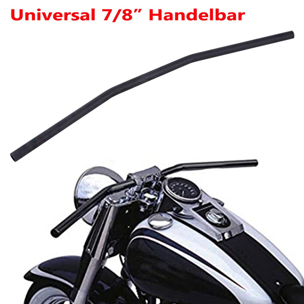 Solidspare 7/8" 22mm Motorcycle Handlebar Drag Straight Bar Fit for Harley Honda Kawasaki