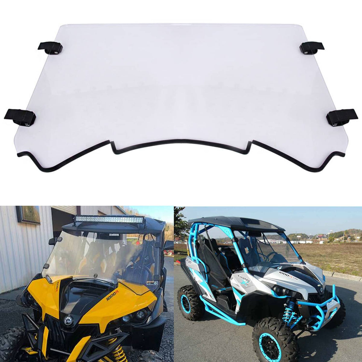 Solidspare Full Windshield For CAN-AM MAVERICK 1000 R MAX 2013 2014 2015 2016 2017 2018