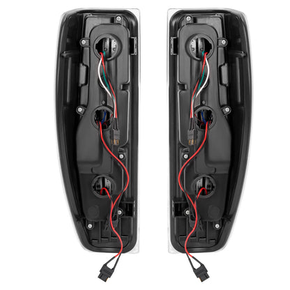 Solid Spare Black For 2004-2012 Chevy Colorado GMC Canyon LED Tube Tail Lights Brake Lamps
