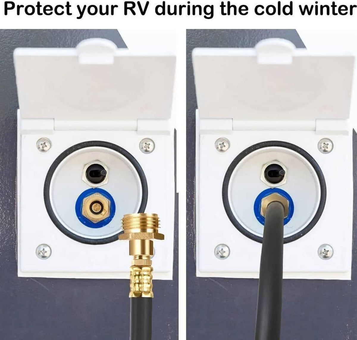 Solidspare Camper Winterizing Kit Blowout Shut Off Valve Adapter Hose Faucet For RV Trailer