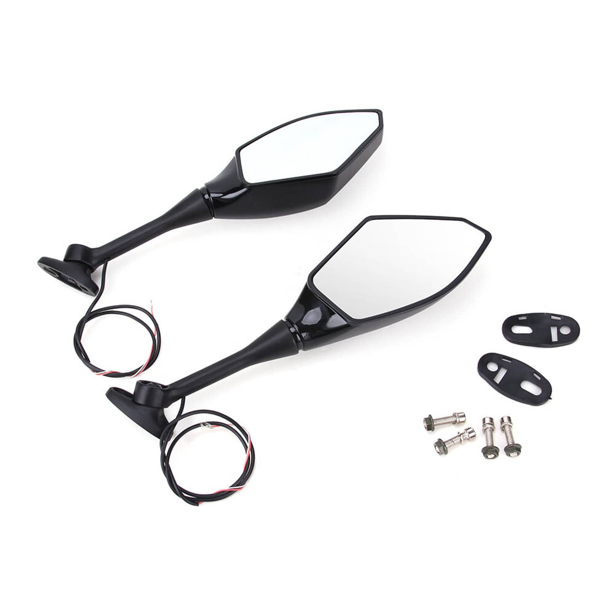 Solidspare Adjustable Rear Side View Mirrors w/ Turn Signals For Honda CBR600RR 2003-2021