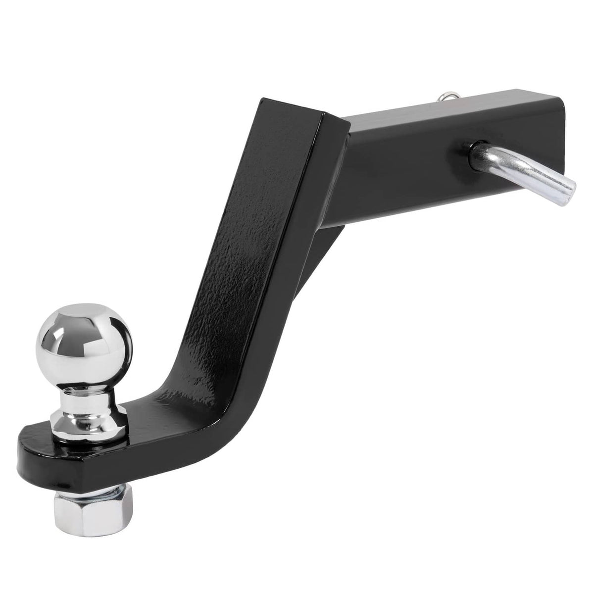 Solid Spare Trailer Hitch Ball Mount with 2" Ball & Pin Fits 2" Receiver 7500 lbs 6"Drop
