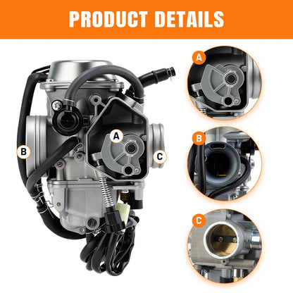 Solidspare 16100-HN0-A00 Carburetor Kit for Honda Foreman 450 TRX450 Rancher 350 TRX350