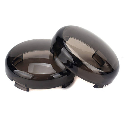Solidspare 4 pcs Smoked Turn Signal Light Lens Covers For Harley Touring Electra Road Glide