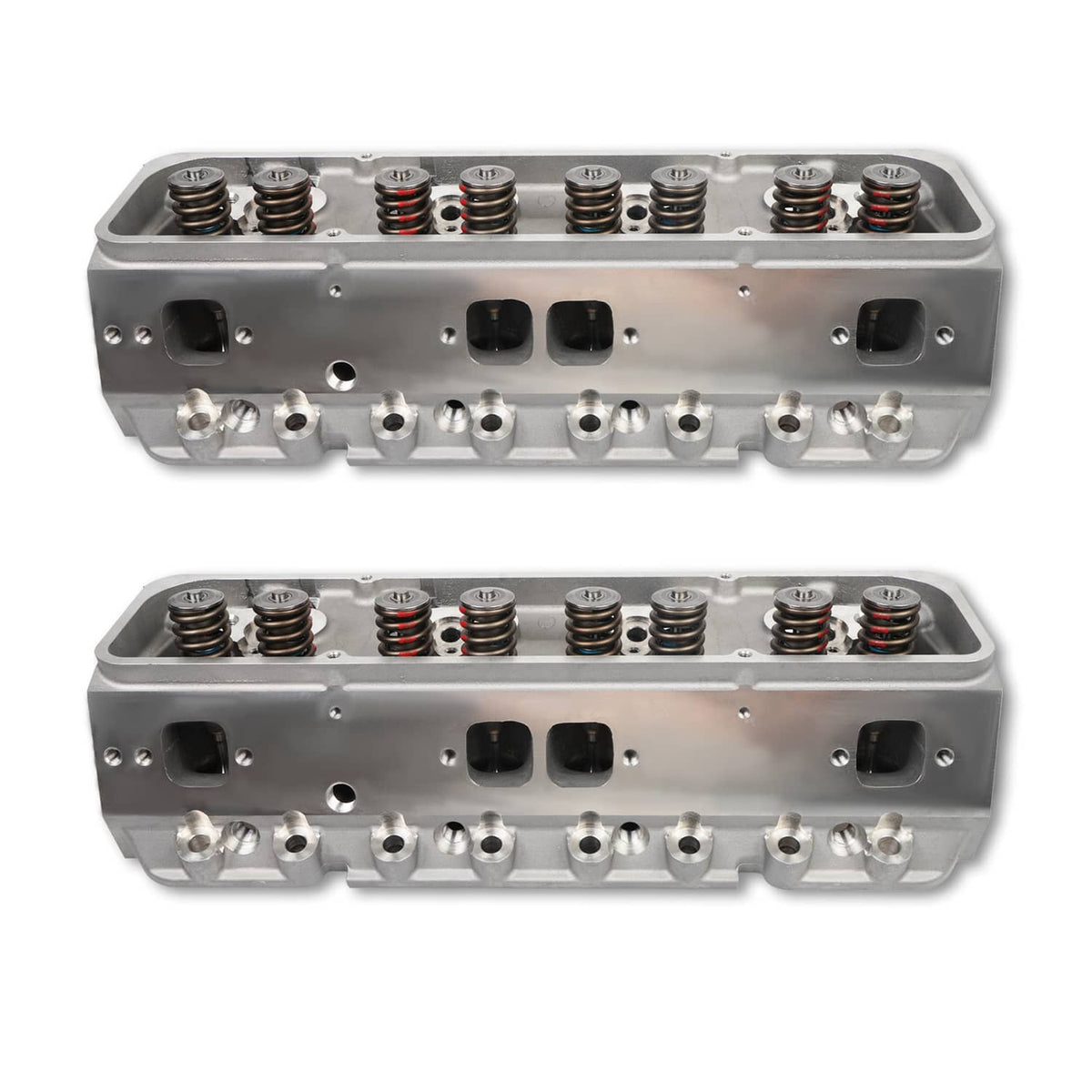 Solidspare 2x Complete Aluminum Cylinder Heads For SBC Chevy 350 190cc 64cc 2.02/1.60 Angle