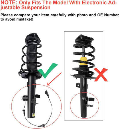 Solidspare Pair Front Shock Struts Assys w/Electronic For 2015-2019 Lincoln MKC EJ7Z18124K
