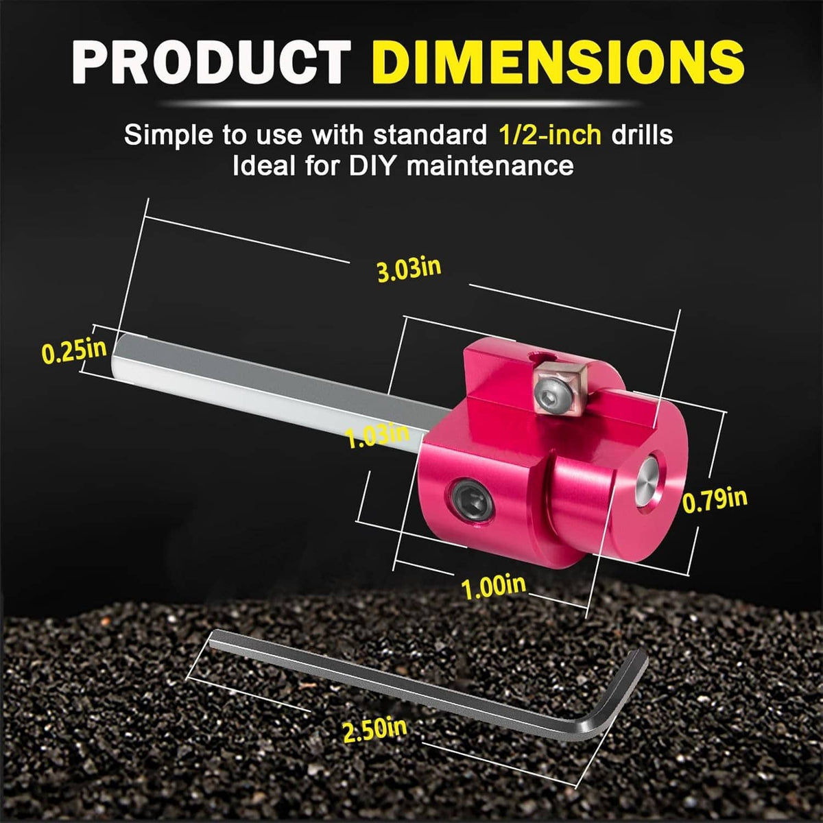 Solidspare Premium PPR75 PVC Fitting Saver with 1/4" Hex Shaft 3/4" Head Aluminum 0.75 Inch