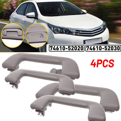 Solidspare 4Pcs Front & Rear Gray Inner Roof Ceiling Pull Handle Grab For 2006-2017 Toyota